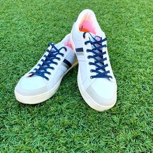 White and Navy Blue Sparco Shoes